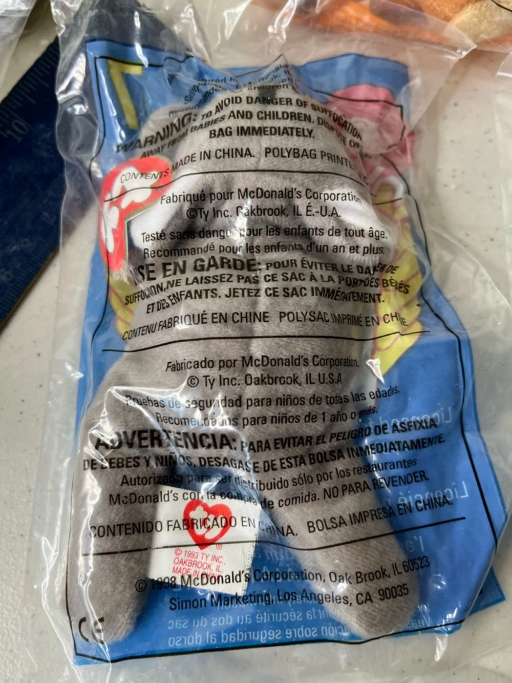 Ty Beanie Babies McDonald's Collectible Plush 1998